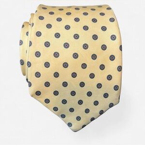 Vintage Lord & Taylor Yellow Tie with Blue Dots